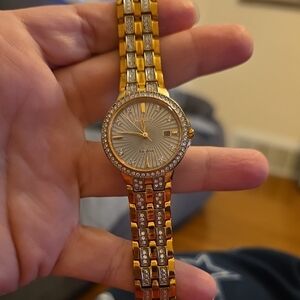 Citizen Women's Gold-Tone Crystal Bracelet Watch